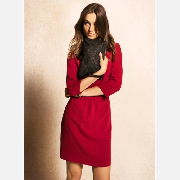 Massimo Dutti Dresses & Skirts - Massimo Dutti 3/4 sleeve red dress Massimo Dutti Dresses & Skirts - Massimo Dutti 3/4 sleeve red dress